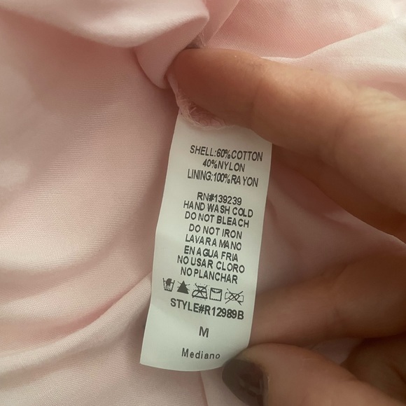 DO+BE Pink Bell Sleeve Lace Mini Dress Sz Med - Picture 12 of 12